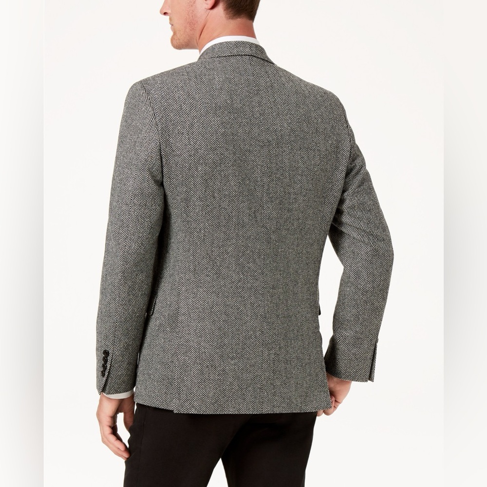 New ~ Lauren Ralph Lauren Men’s 100% Wool Herringbone Classic Fit Coat Size 38S - Picture 3 of 16